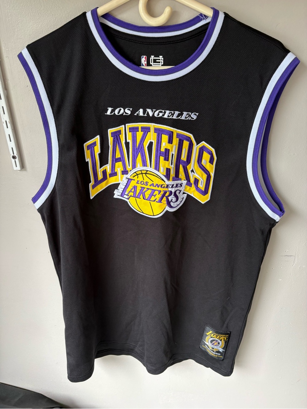 Los Angeles Lakers Black Sleeveless Basketball Tank Top